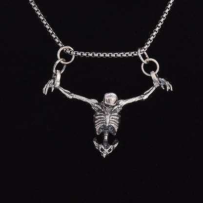 Crucified Skull Necklace