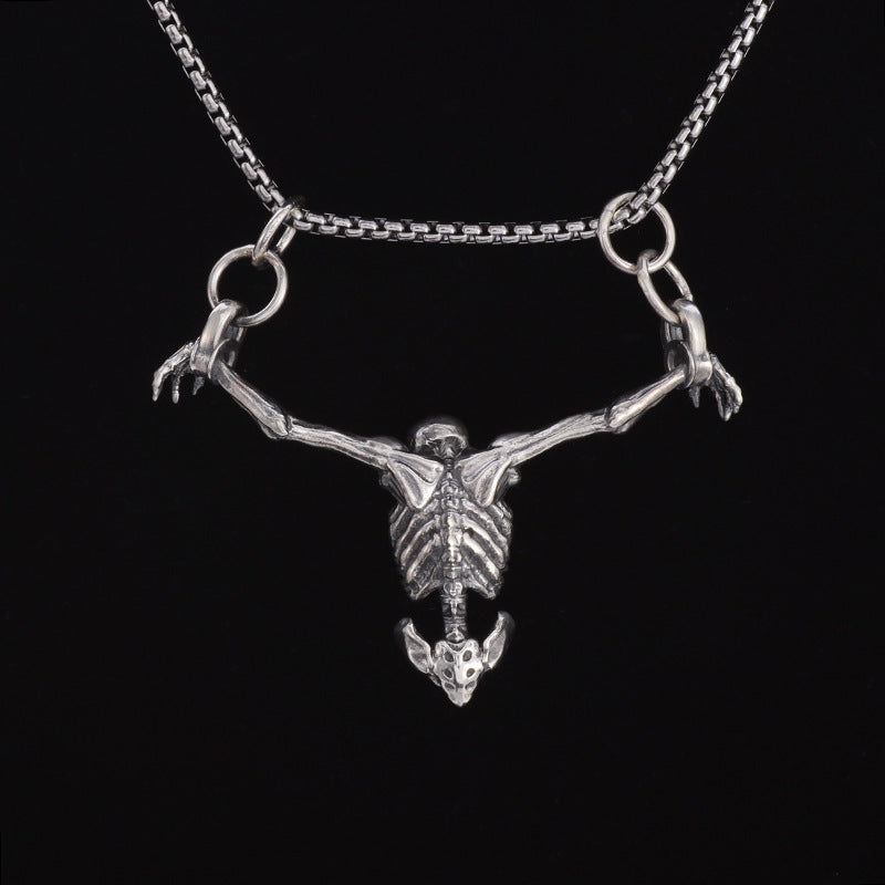 Crucified Skull Necklace